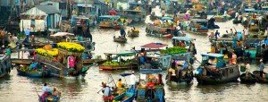 Marché flotant à Cantho
